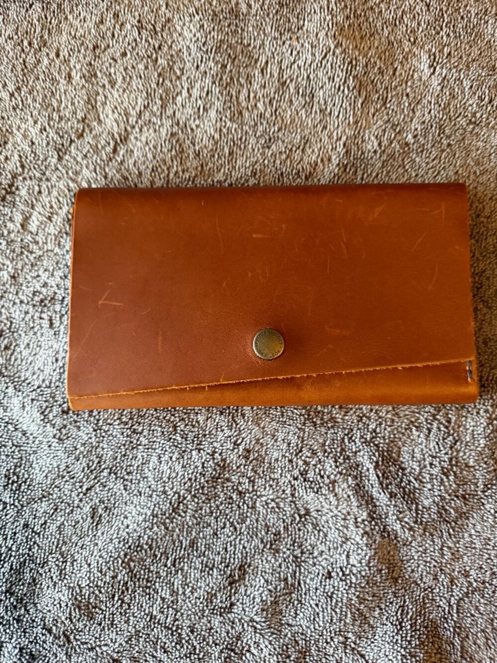 Portland Leather Sunflower Brown Snap Rancher Wallet